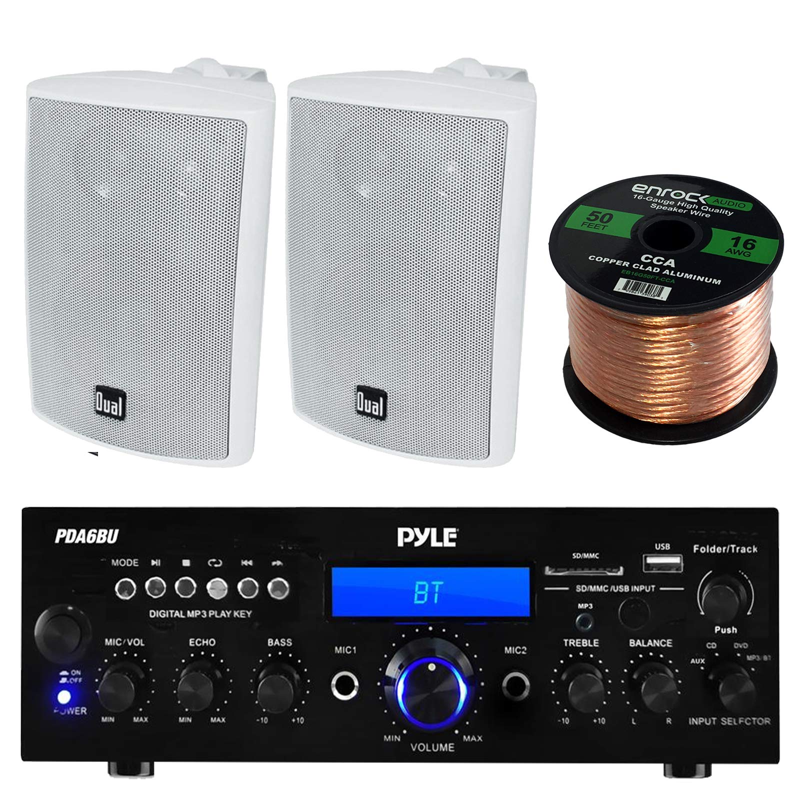 (未使用･未開封品)CD/MP3 PLYR W/AM/FM BLU Pyle PDA6BU Amplifier Receiver Stereo, Bluetooth, AM/FM Radio, USB